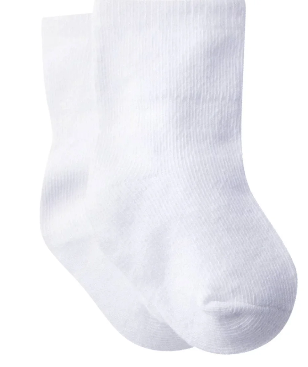 Gerber Baby's 0-6 Months White 6-Pairs Jersey Wiggle Proof Ankle Socks OS21-30